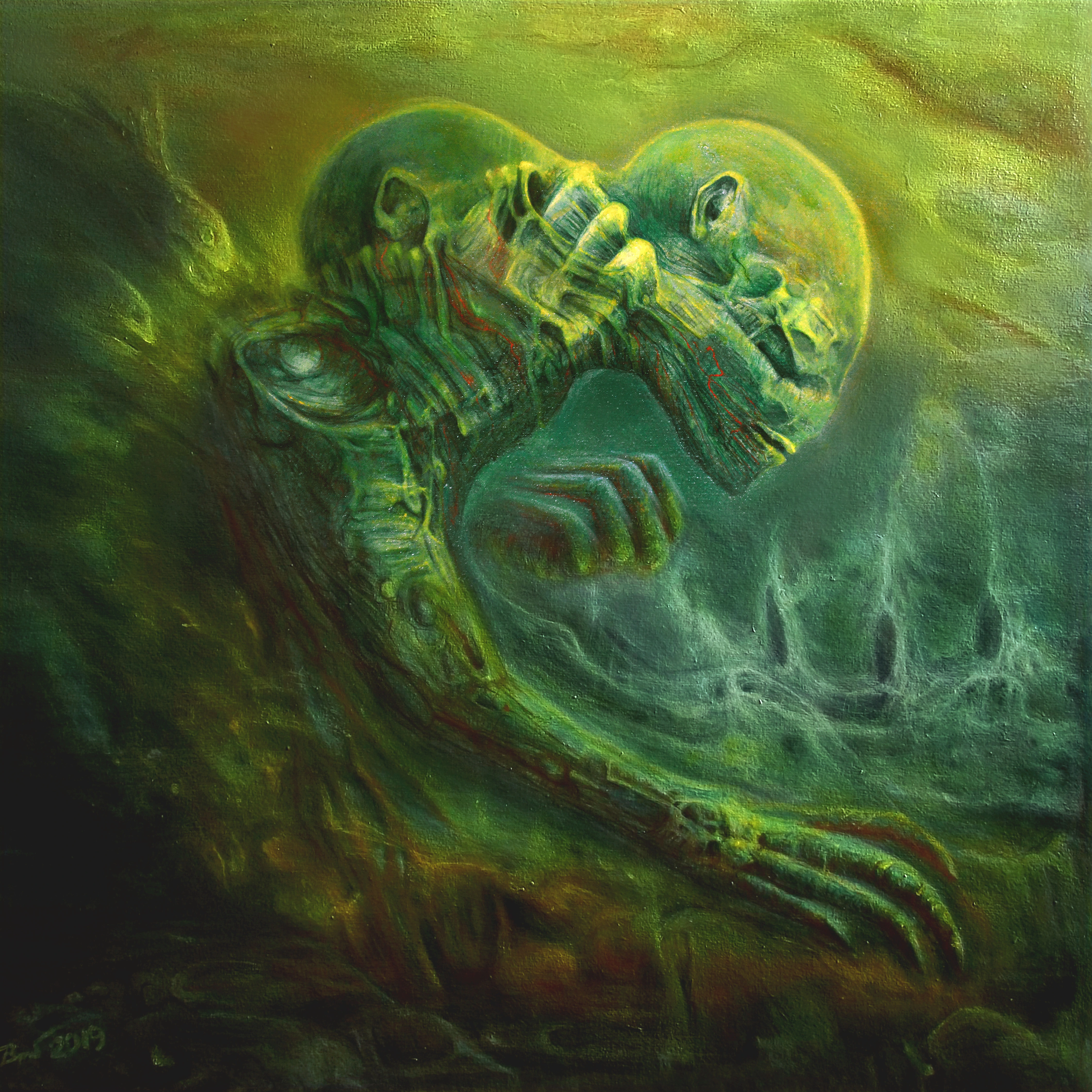 Post-apocalyptic surreal painting by Vladislav Cadaversky