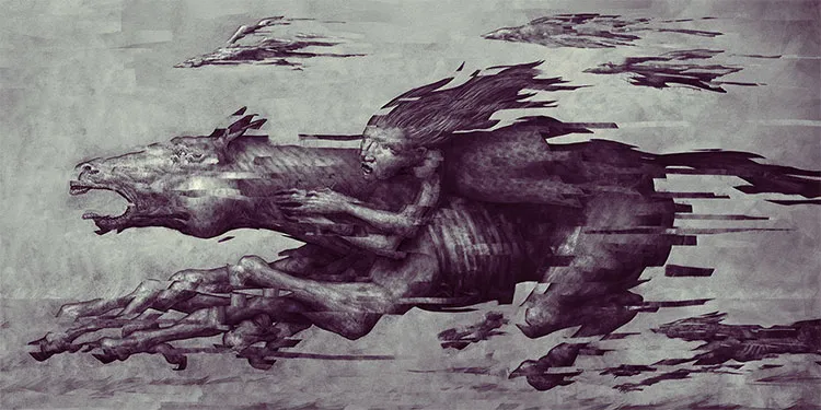 Mixed media art by Jérôme Trëz Oudot