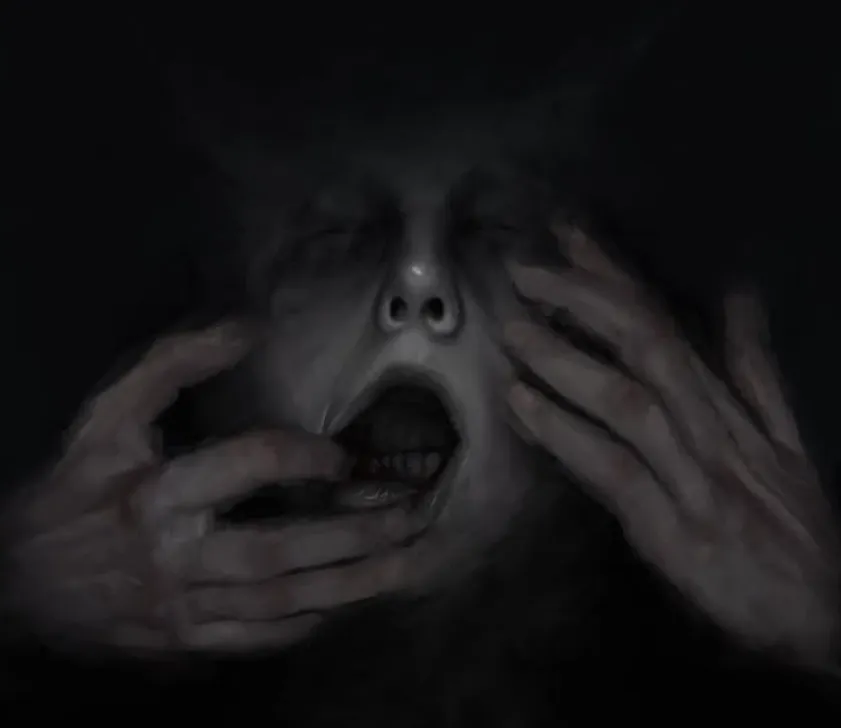 Dark portrait digital art by BlackVomit — occult and emotional realism