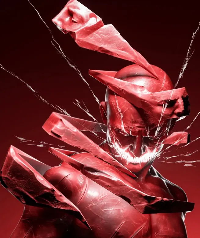 Dark surreal sculpture by Kx